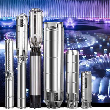 不銹鋼噴泉專用潛水電泵，由潛水泵和噴泉用潛水電機(jī)組成。泵與電機(jī)通過(guò)聯(lián)軸器直接相連。適用于景觀音樂噴泉專用。